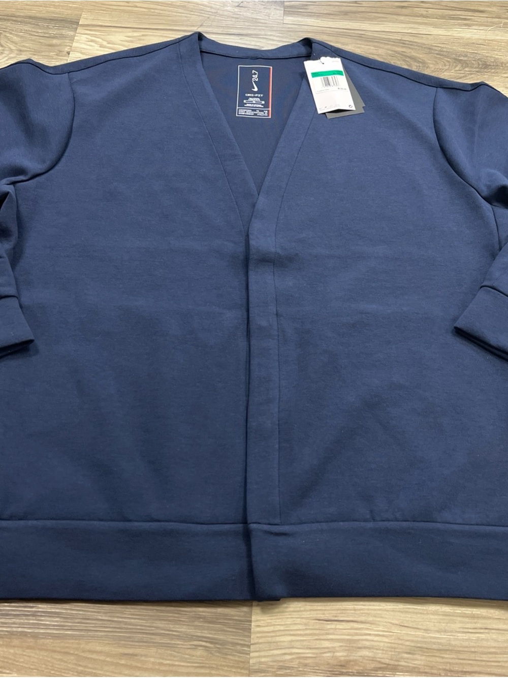 Nike 24.7 Cardigan Sweatshirt Navy Blue Dri-FIT Loose Fit Men’s XLT HQ6948-451 - Picture 1 of 8